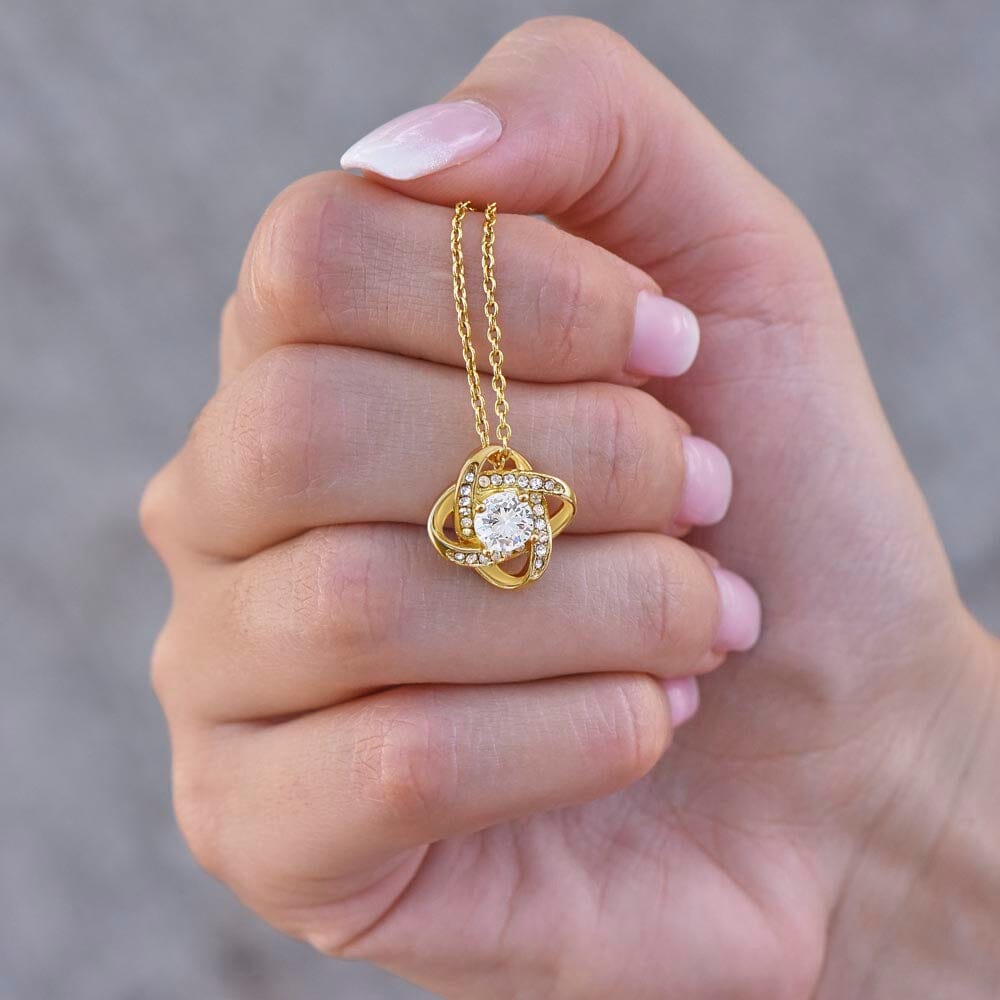 To My Daughter, I Will Always Carry You In My Heart - Love knot Necklace
