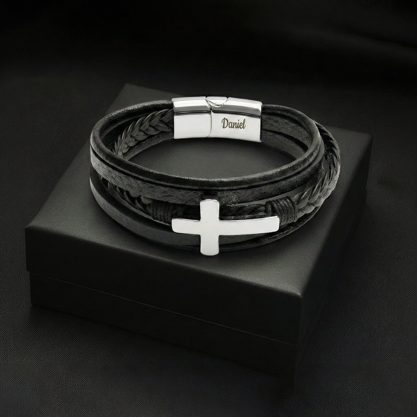 Grandson Guardian Cross Bracelet