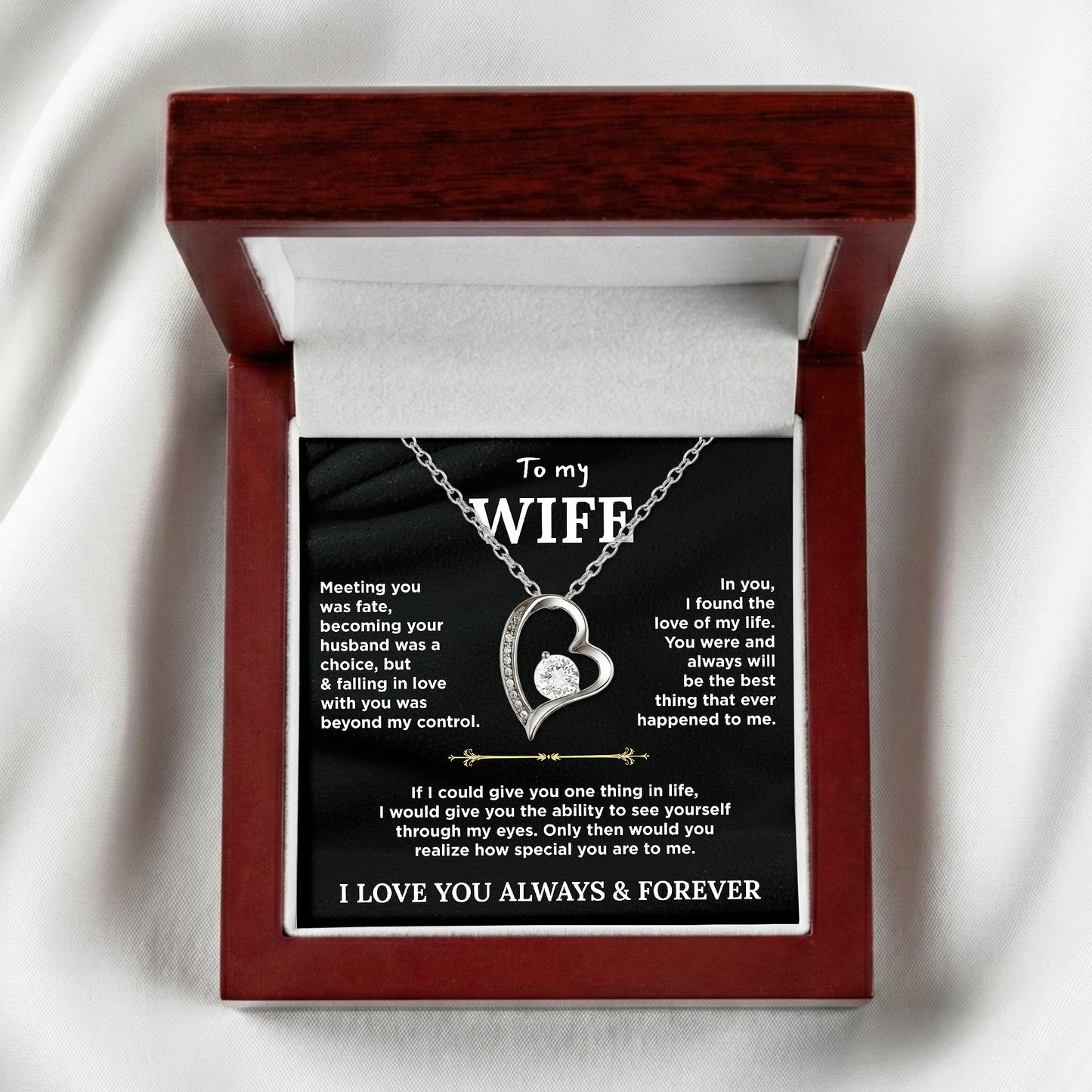 "To My Wife" The Love of My Life Necklace