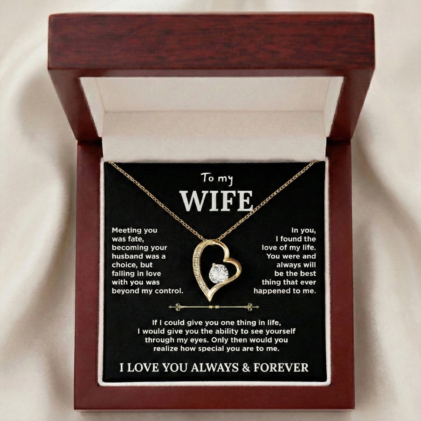 "To My Wife" The Love of My Life Necklace