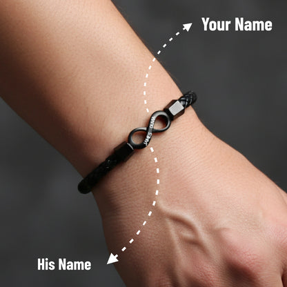 "To My Man" Infinity Personalized Bracelet