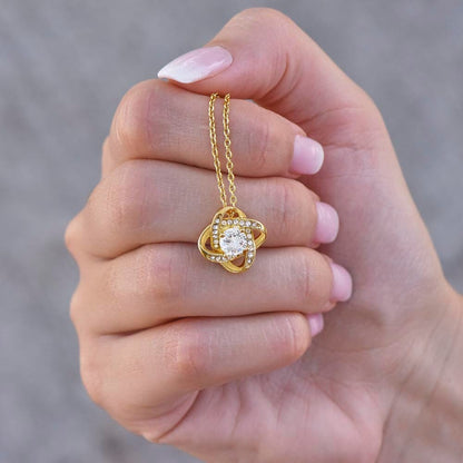 To My Daughter, I Will Always Carry You In My Heart - Love knot Necklace