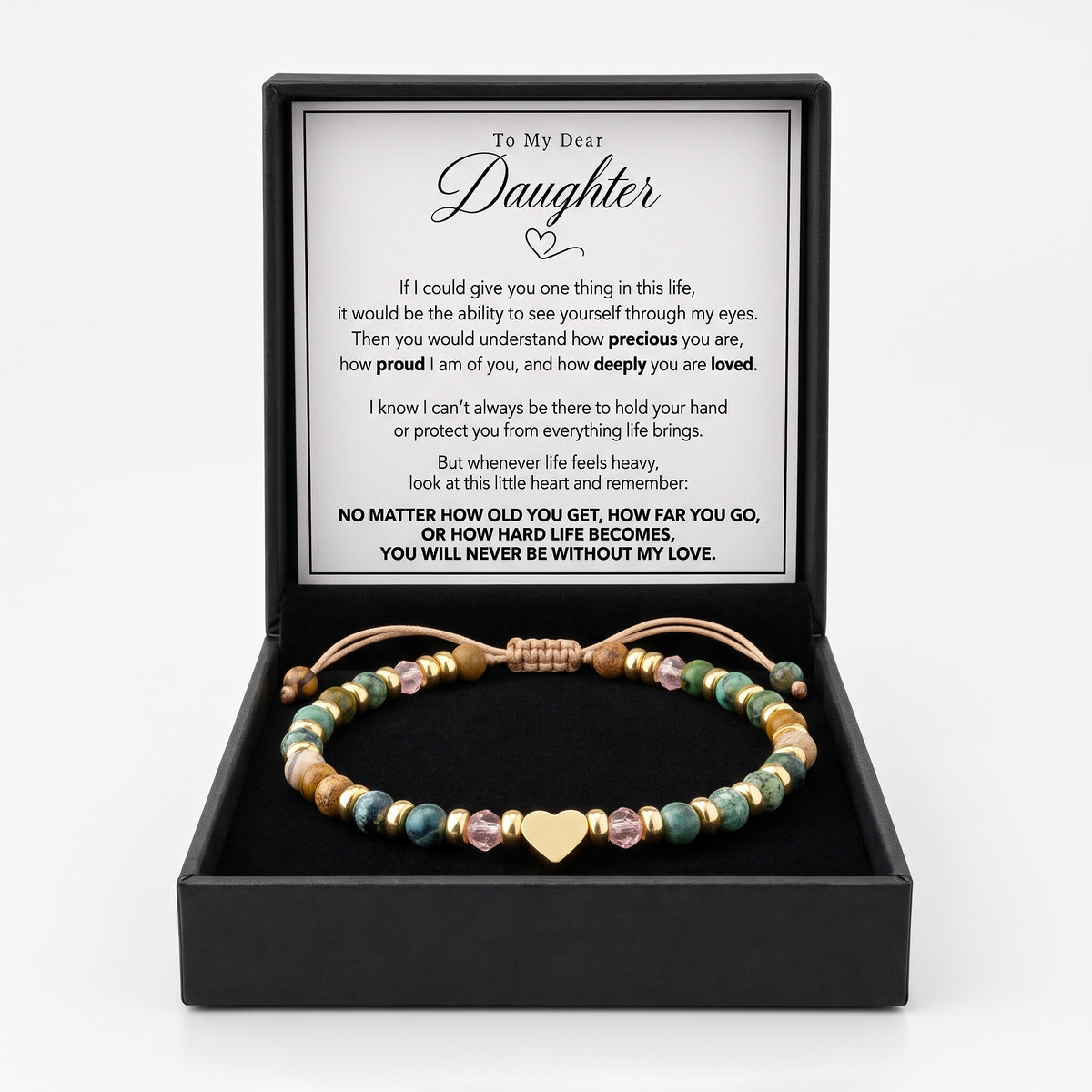 Daughter Always With You Heart Bracelet