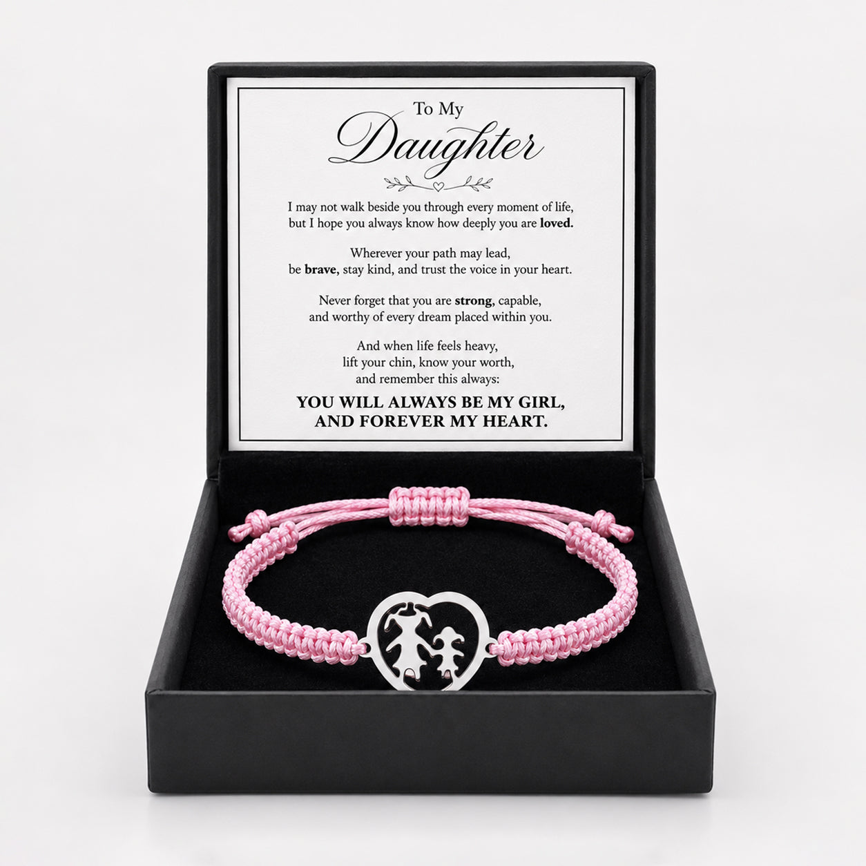 To My Daughter Forever My Heart Bracelet