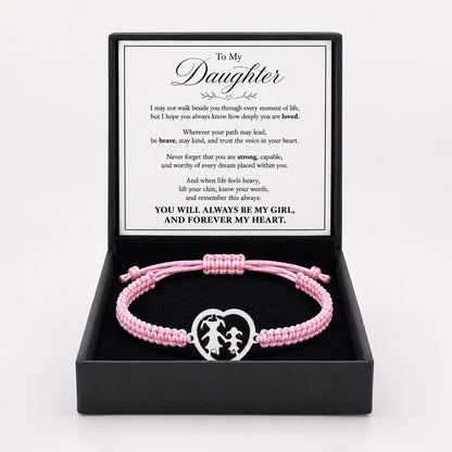 To My Daughter Forever My Heart Bracelet