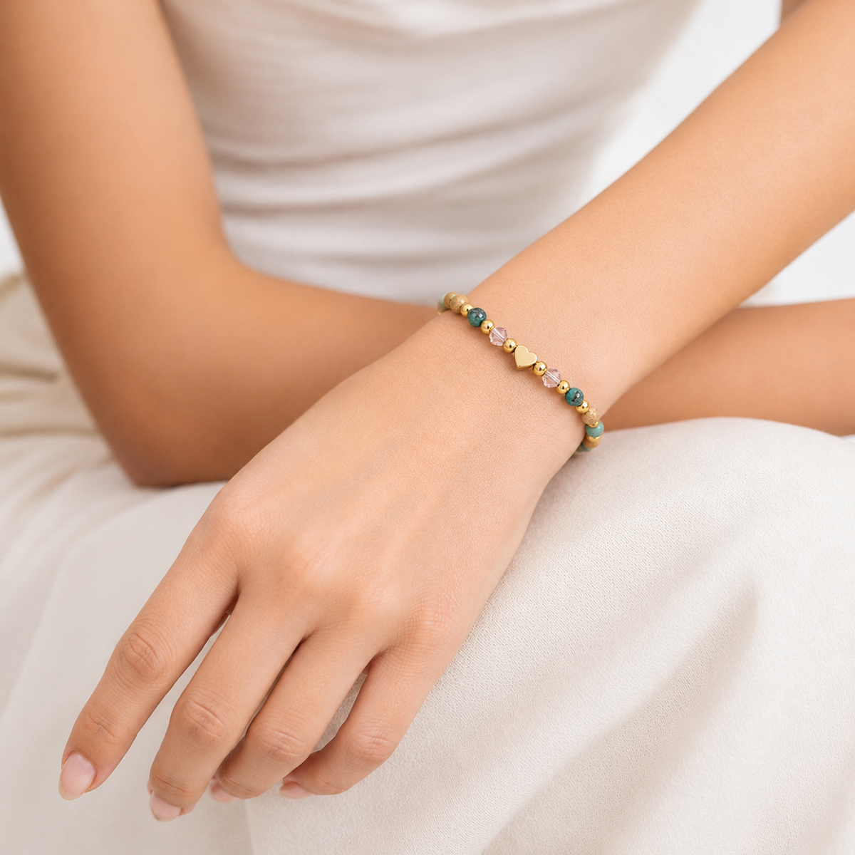 Daughter Always With You Heart Bracelet