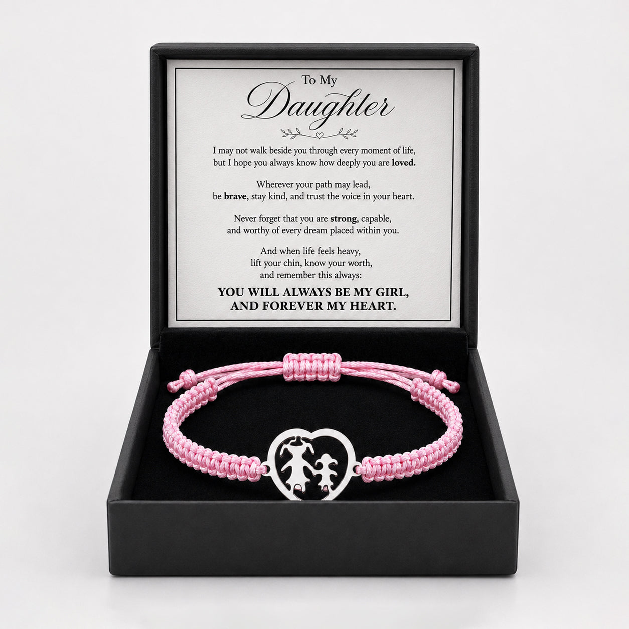 To My Daughter Forever My Heart Bracelet