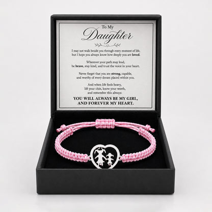 To My Daughter Forever My Heart Bracelet