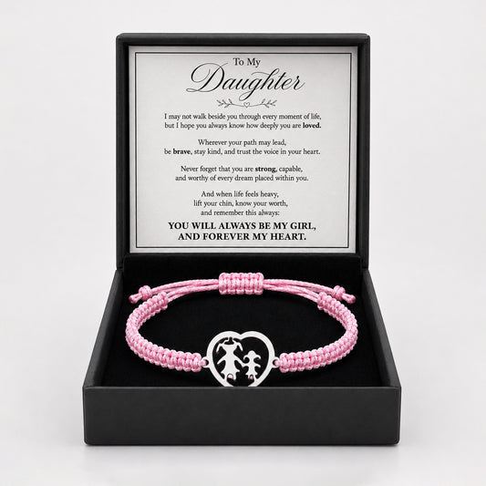 To My Daughter Forever My Heart Bracelet