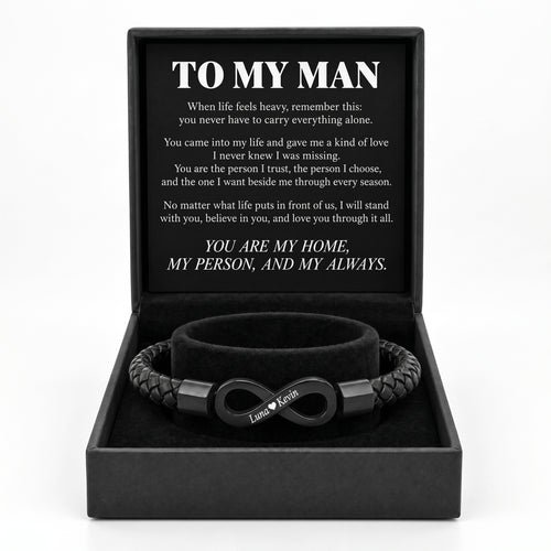 To My Man Personalized Infinity Bracelet