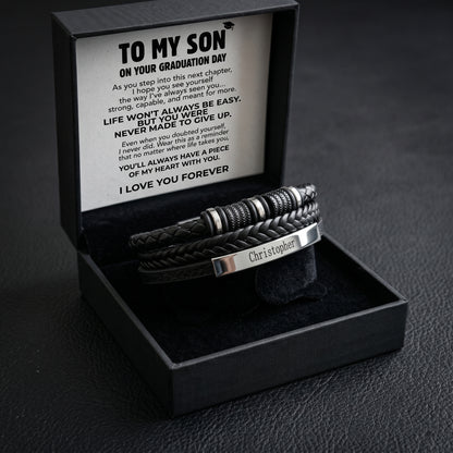 To My Son – Graduation Strength Bracelet 2026