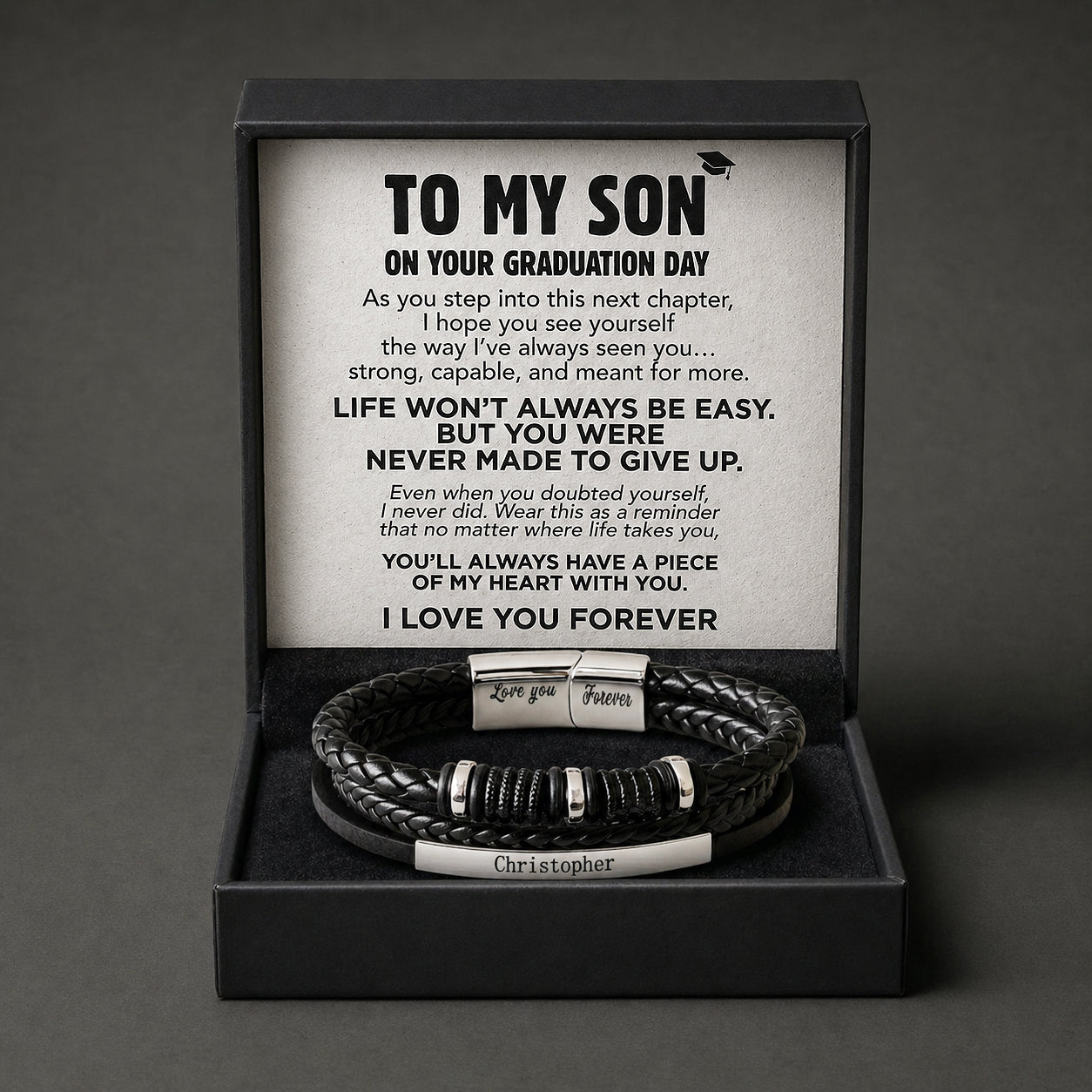 To My Son – Graduation Strength Bracelet 2026