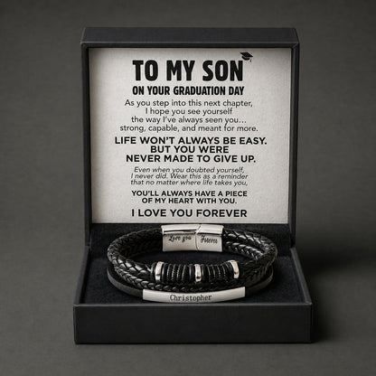 To My Son – Graduation Strength Bracelet 2026
