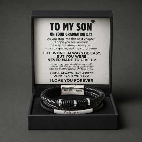 To My Son – Graduation Strength Bracelet 2026