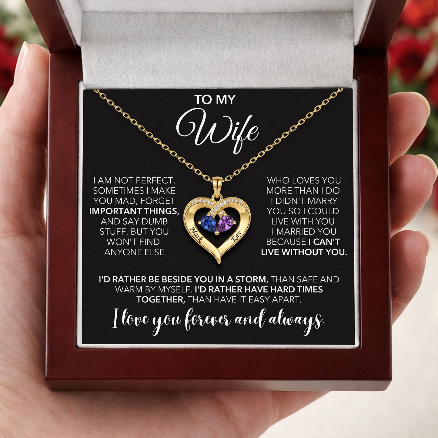 "To My Wife" Forever & Always Necklace