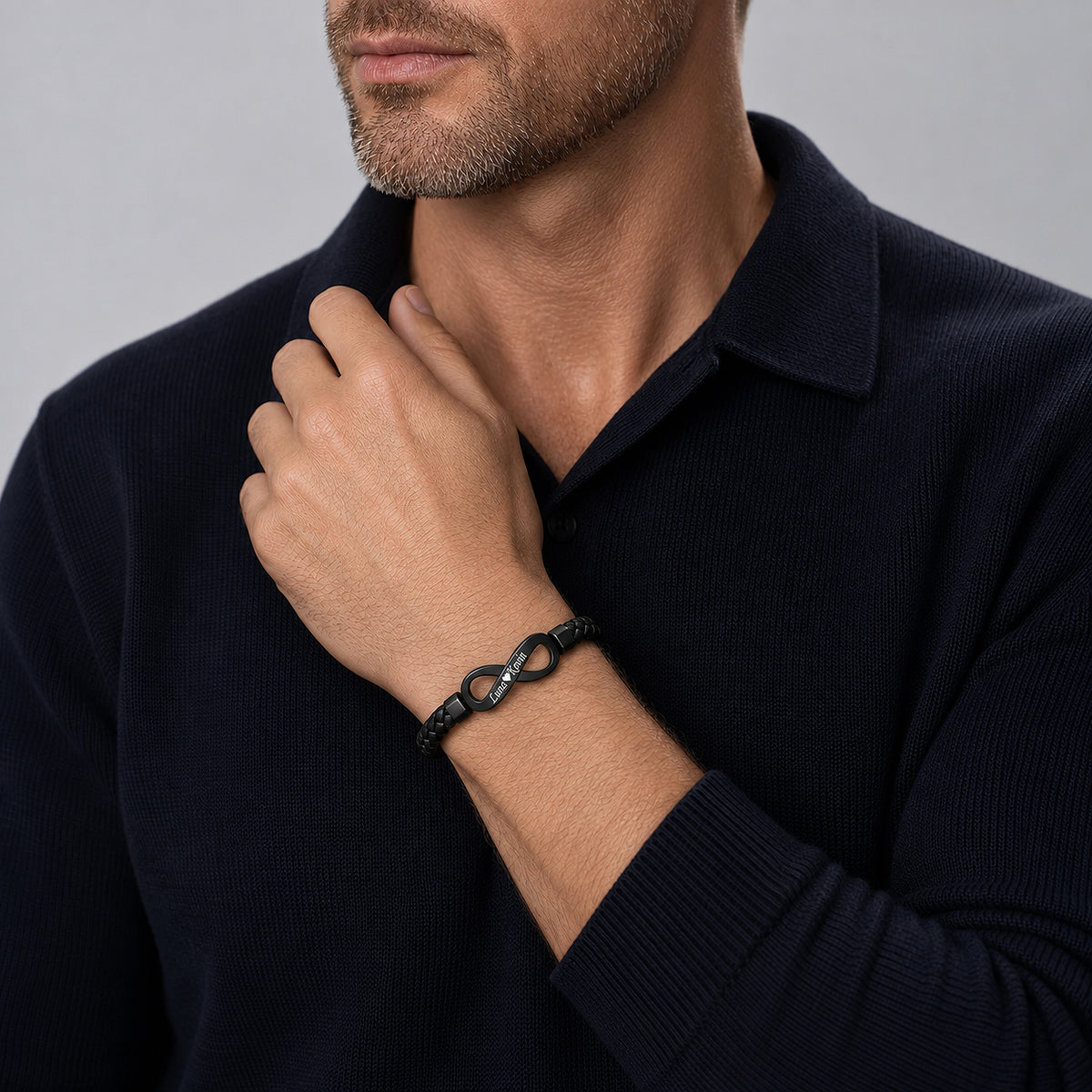 To My Man Personalized Infinity Bracelet
