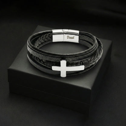 Grandson Guardian Cross Bracelet