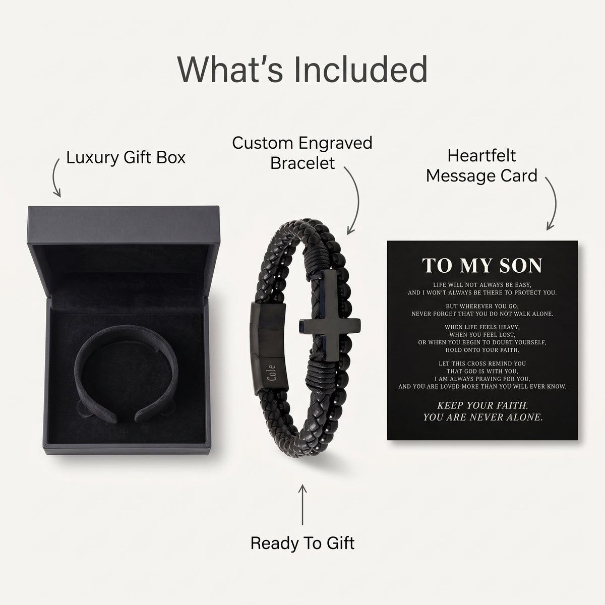 Son’s Guardian Cross Bracelet