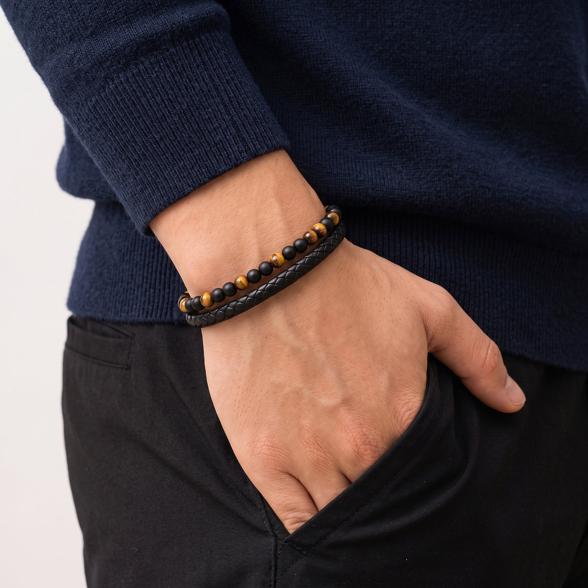 To My Son – Always In Your Corner Tiger Eye Bracelet