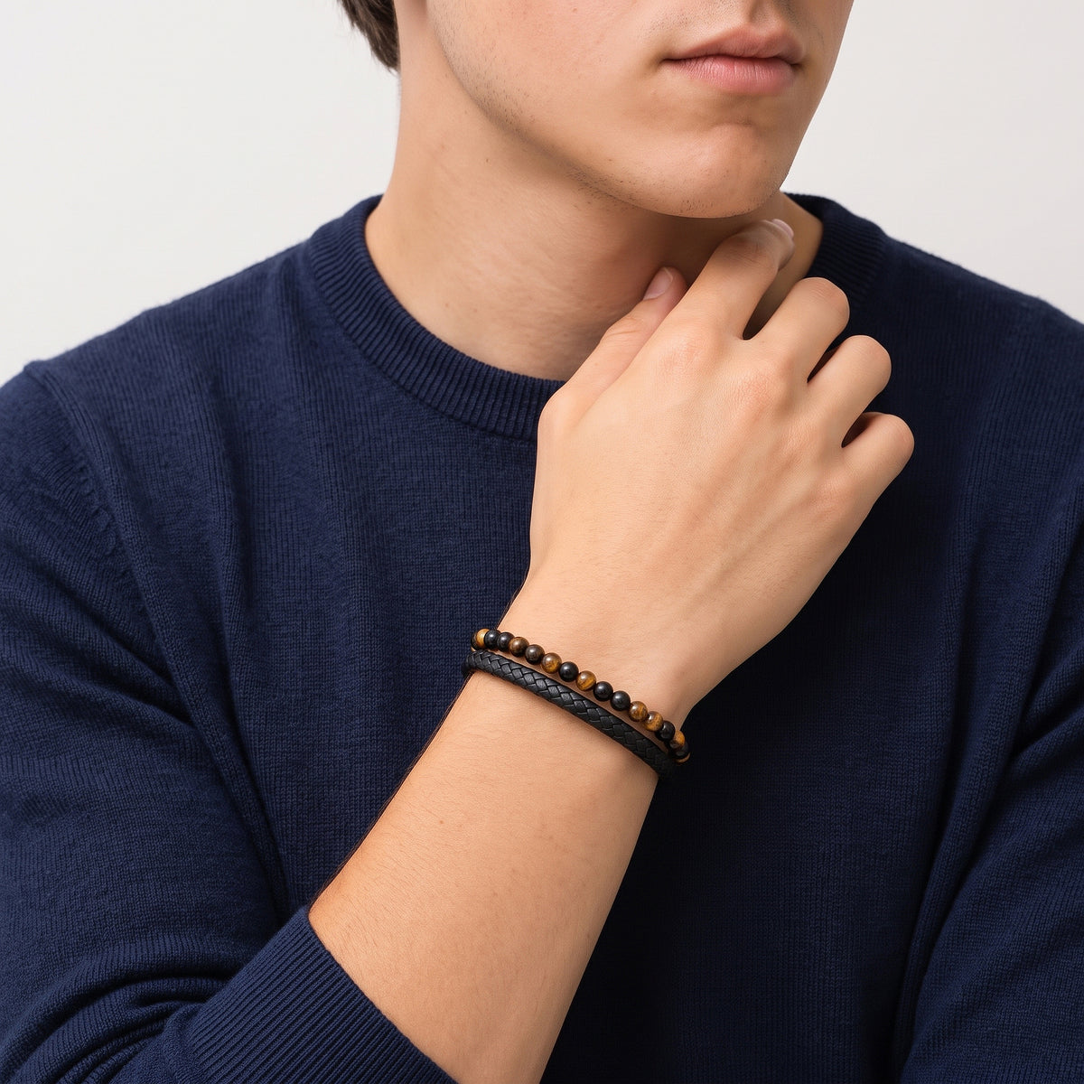 To My Son – Always In Your Corner Tiger Eye Bracelet