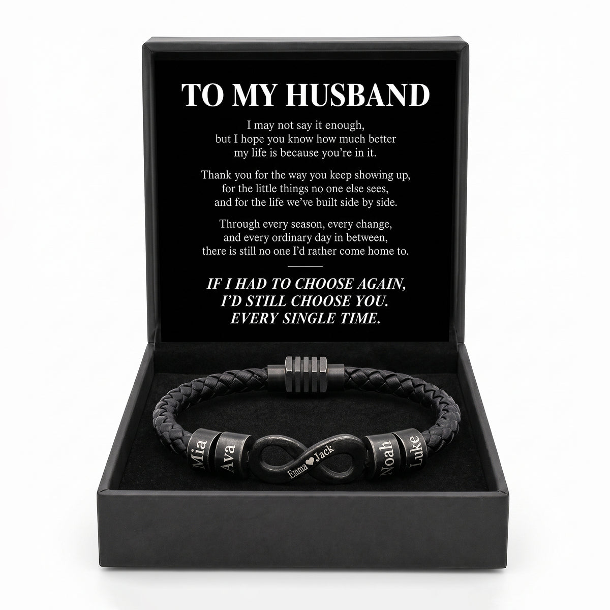 To My Husband – Our Family Infinity Bracelet