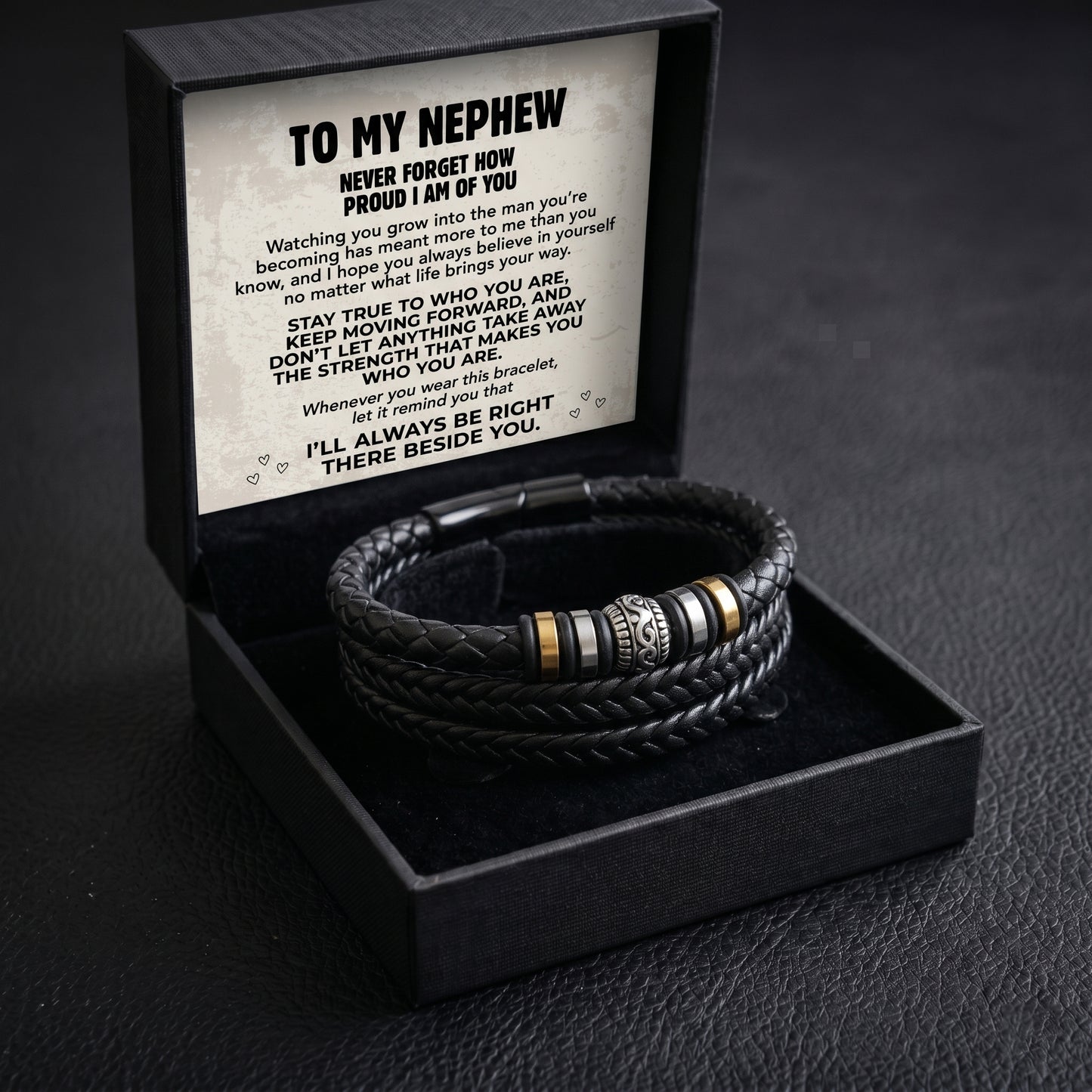 To My Nephew Shielded by Love Bracelet