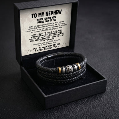To My Nephew Shielded by Love Bracelet
