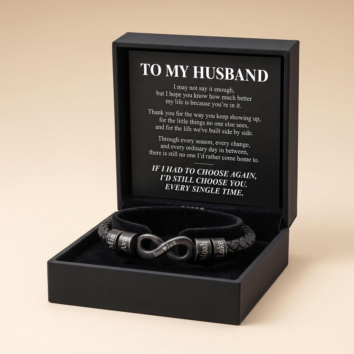 To My Husband – Our Family Infinity Bracelet