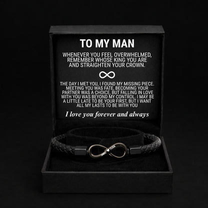 "To My Man" Infinity Personalized Bracelet