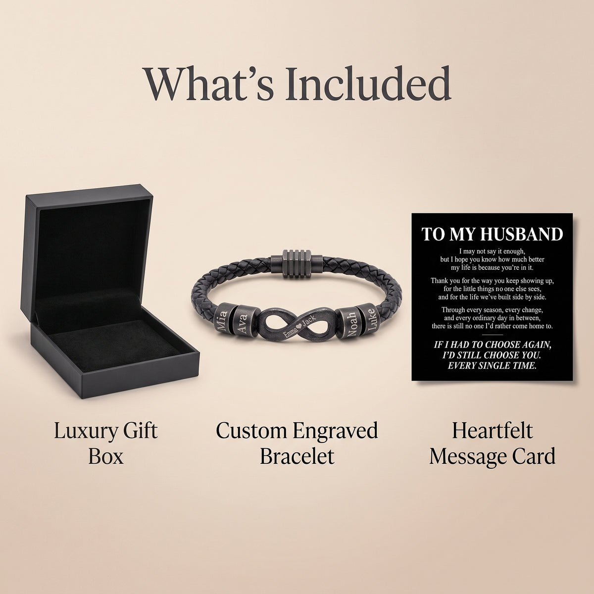 To My Husband – Our Family Infinity Bracelet